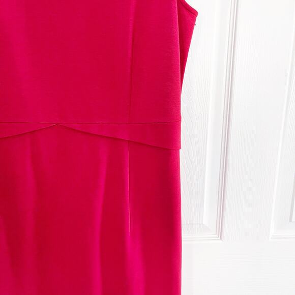 Boden Jeweled Neckline Red Ponte Knit Sheath Dress - Picture 4 of 7